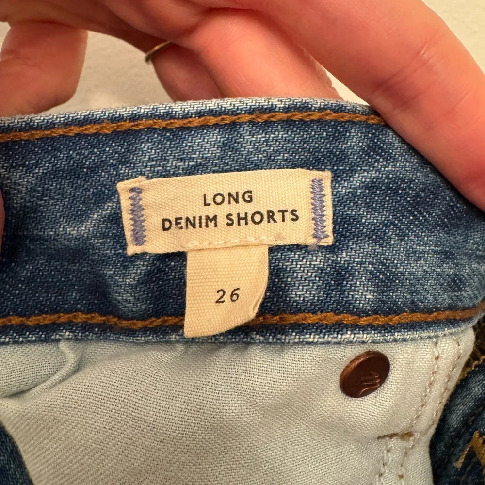 Madewell Long Denim Shorts 26